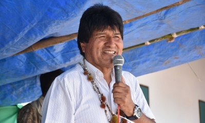 Tipnis, Beni. A través del programa Bolivia Cambia, el Presidente Evo Morales entregó la Unidad Educativa ?Comunidad Santa Clara?, municipio de Loreto