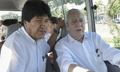 Evo Morales y Percy Fenández/Foto. RRSS
