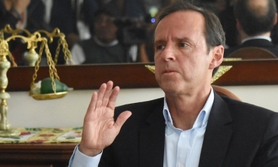 Jorge Tuto Quiroga en su departamento, en Cochabamba. Noé Portugal