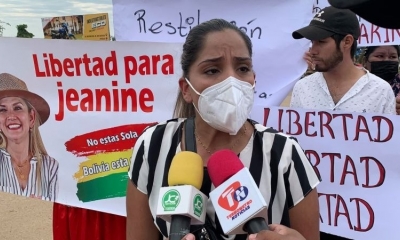 Carolina Ribera, hija de la expresidenta Jeanine Añez, la pasada semana. 