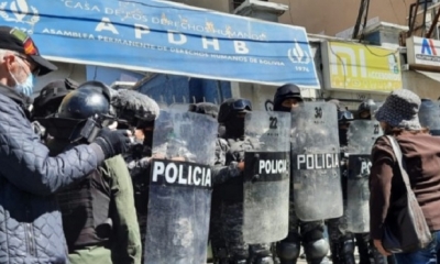 Frontis de la Asamblea Permanente de Derechos Humanos de Bolivia 