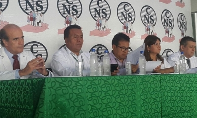 Autoridades de la Caja Nacional de Salud (CNS). Foto: RRSS