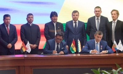 Bolivia suscribió en junio el acuerdo con Gazprom/Foto. RRSS