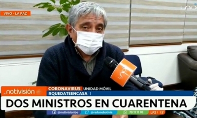 El ministro de Obras Públicas, Servicios y Vivienda, Iván Arias