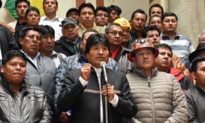 Morales junto a miembros del Conalcam.