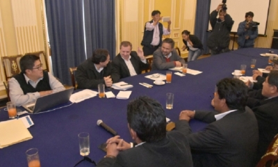 Reunión Gobierno y representantes de la UPEA en la vicepresidencia/Foto. RRSS
