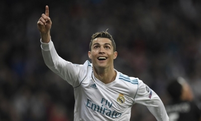 Cristiano Ronaldo durante una partida de fútbol. Foto: AFP