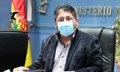 El viceministro de Defensa Civil, Juan Carlos Calvimontes,