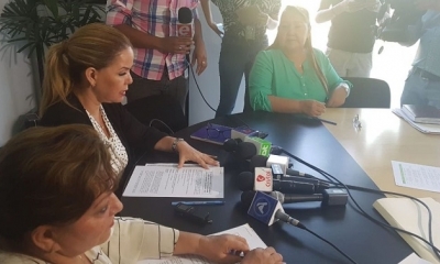 Sosa ofreció una conferencia de prensa para denunciar las amenazas. Foto: Concejo municipal.
