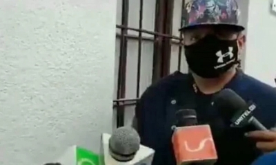 Yassir Molina luego de ser aprehendido este Sábado.