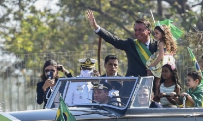 Miles de manifestantes comenzaron a concentrarse en Brasilia este martes, cuando se celebra el Día de la Independencia. 