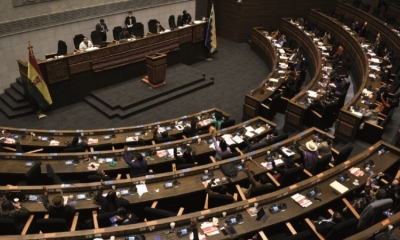 El hemiciclo de la Asamblea Legislativa Plurinacional en una sesión