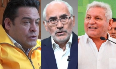 Luis Revilla, Carlos Mesa y Rubén Costas/Foto. Kandire