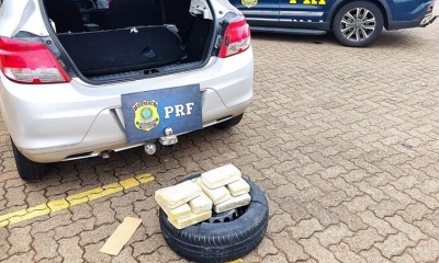 La policía caminera de Brasil incautó 10 paquetes de pasta base de cocaína