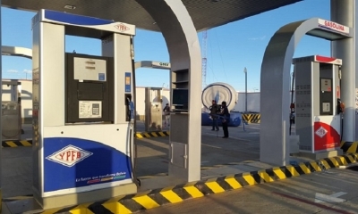 Una estación de servicio en el municipio de Achacachi, La Paz