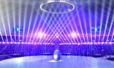 Vista general de la ceremonia de apertura de los Juegos Olímpicos de Invierno 2018 en Pyeongchang, Corea del Sur, el 9 de febrero de 2018