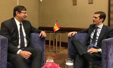 Pablo Casado se reunió con Óscar Ortiz/Foto. RRSS
