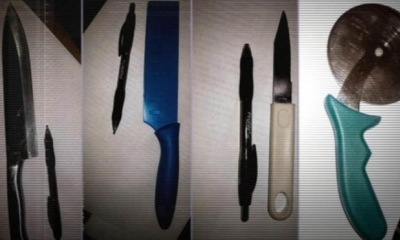 Estas son las armas que se encontraron con ellas. 