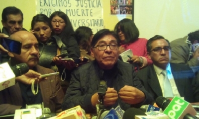 Conferencia de prensa de la UPEA. Foto: UPEA
