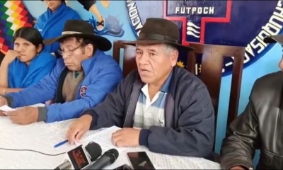 El secretario general de Futpoch, José Santos Romero, en conferencia de prensa. CAPTURA DE VIDEO