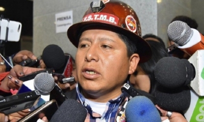 El secretario ejecutivo de la Central Obrera Boliviana (COB) Juan Carlos Huarachi