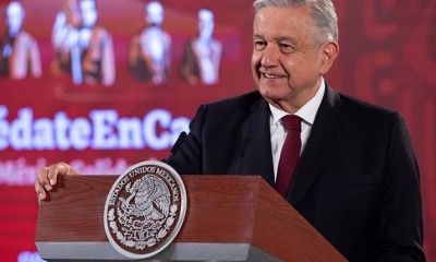 El presidente mexicano Andrés Manuel López Obrador, durante una conferencia de prensa. | EFE