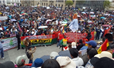 La movilización del pasado jueves que terminó en un cabildo en la plaza San Francisco