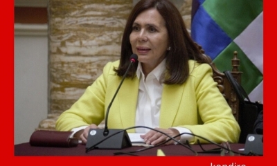La canciller Karen Longaric