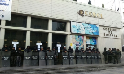 El 1ro de marzo las oficinas amanecieron intervenidas/Foto. RRSS