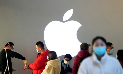 Una tienda de Apple en Shanghai, China.