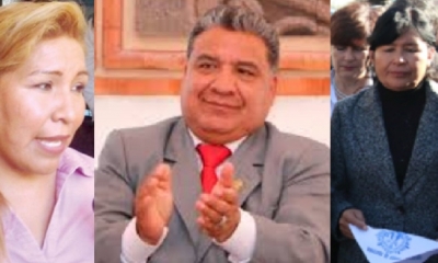 Los concejales Ross Mary Llusco, Carlos Coca y Beatriz Terán 