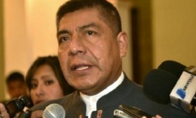 Fernando Huanacuni, canciller de Bolivia. Foto: Btv (Facebook)