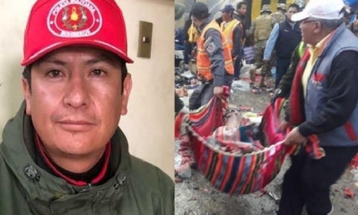 Comandante de la Unidad de Bomberos en Oruro, Marco Antonio Alave/Foto. Kandire