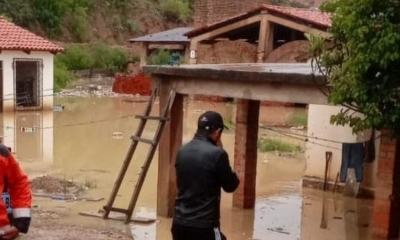  imagen de las inundaciones que se registraron en el Distrito 7 de Sucre.