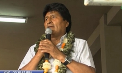 Presidente Evo Morales. Foto: Btv (Facebook)