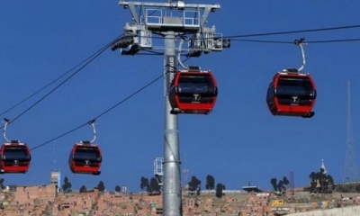 La red de teleféricos La Paz - El Alto.