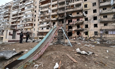 Destrucción en Ucrania. Foto: AFP.