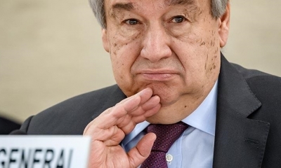 El secretario General de la ONU, Antonio Guterres, en conferencia de prensa. | AFP