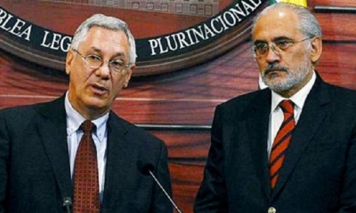 Eduardo Rodríguez Veltzé y Carlos Mesa. Foto: Internet