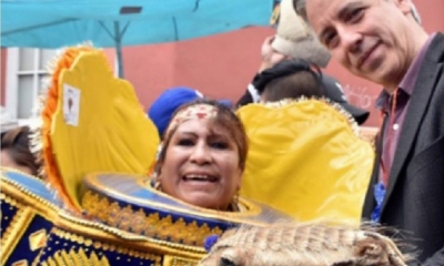 El Vicepresidente estuvo presente en el Festival de Bandas en la capital del folklore, Oruro
