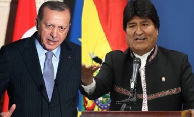 Erdogan y Evo Morales/Foto. Kandire