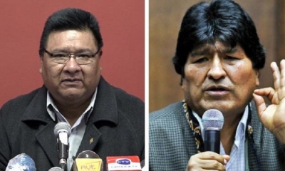 Sergio Choque y Evo Morales