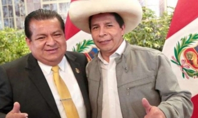 Bruno Pacheco (Izq.) con Pedro Castillo. 