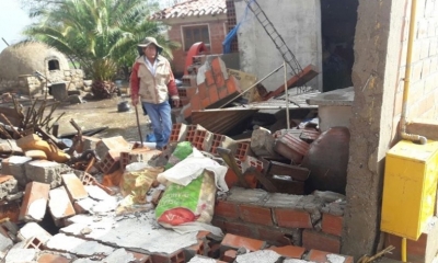 Así quedaron los techos de las casas/Foto. RRSS