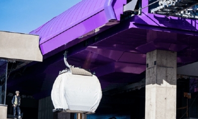 La línea morada que unirá La Paz y El Alto. Foto: Mi Teleférico 