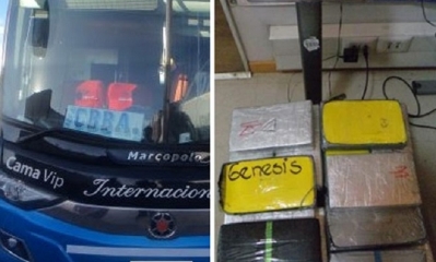 El bus con el letreto CBBA. Fotos: Radio Paulina.