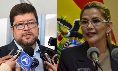Samuel Doria Medina y Jeanine Áñez