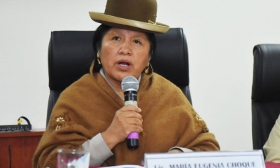 María Eugenia Choque, presidenta del Tribunal Supremo Electoral/Foto. RRSS