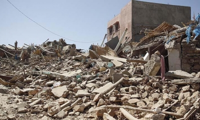 Destrozos en la aldea de Tafagajt, en Marruecos, cerca del epicentro del devastador terremoto. (Archivo) | EFE