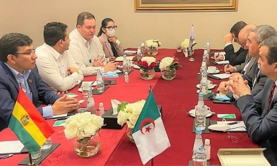 El ministro de Hidrocarburos y Energías, Franklin Molina, se reunió con sus homólogos de Rusia y de Argelia